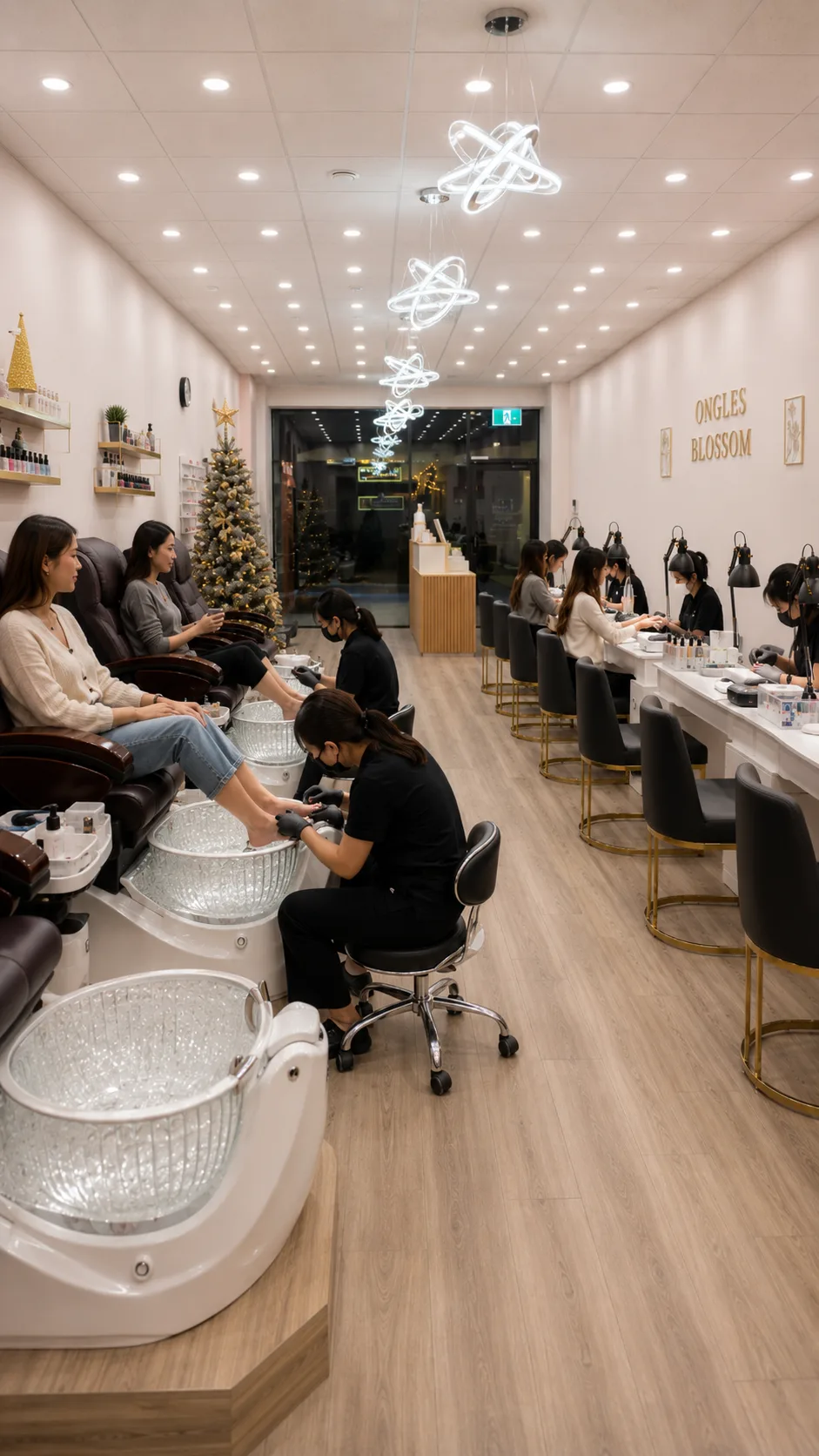 Detailed view inside Ongles Blossom Montréal